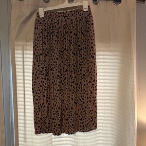 Polka Dot Pleated Skirt